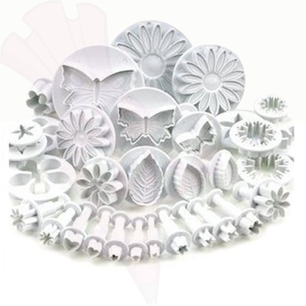 33Pcs/set Sugarcraft Cake Decorating Mold Fondant Plunger Cutters Tools Eco-Friendly Cookie Biscuit Baking Accessories