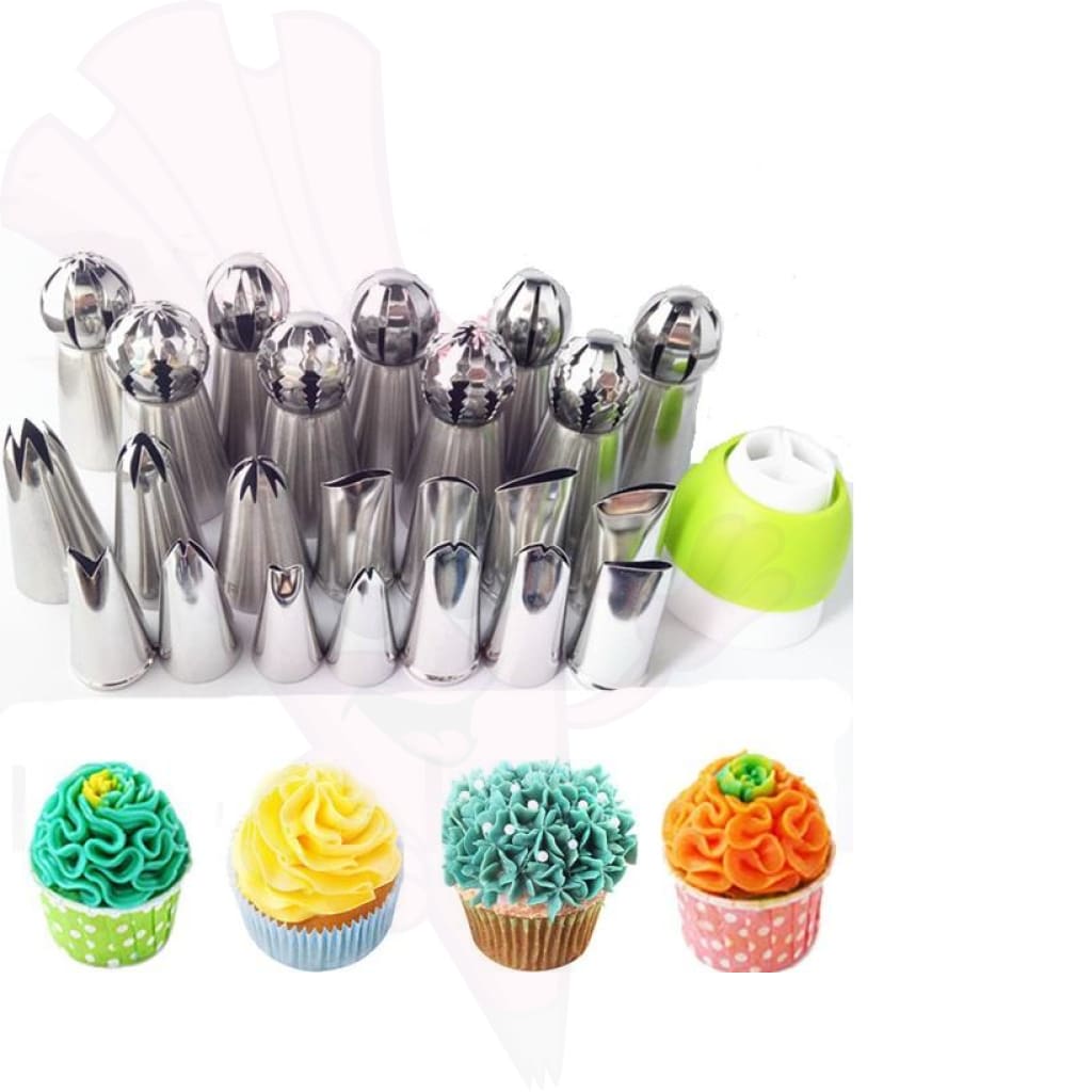 34 Pcs Russian Piping Nozzles + Free Cake Decoration Bible Volume 1 Ebook Instant Download