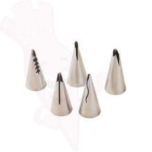 5 Pc Piping Nozzle Set Doll Skirt & Flower Tips Cake Decorating